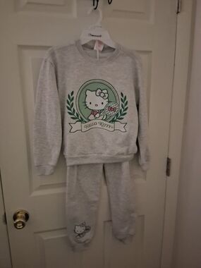 Hello Kitty Grey Set with Green and Pink Graphic